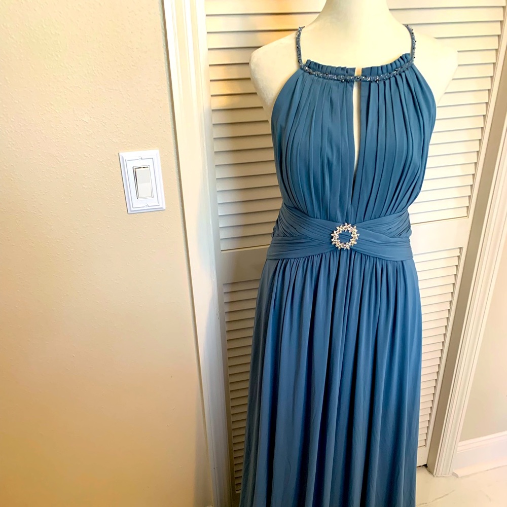 BCBGMAX halter gown.